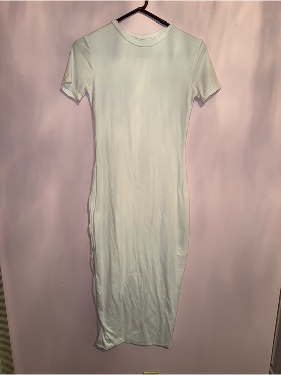 Dresses & Skirts - Women’s Short-Sleeve Crewneck Midi Dress - White